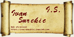 Ivan Smrekić vizit kartica